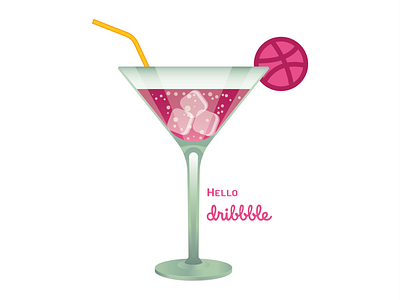 Hello Dribble!!! debut drink illustraion