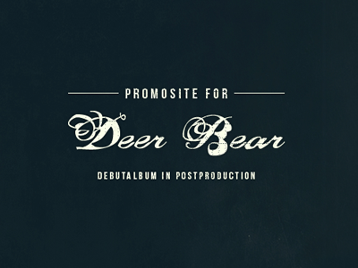 Deerbear logo band dark blue music retro web