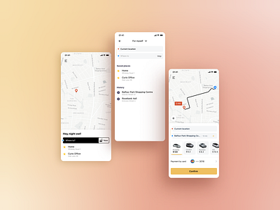 Taxi app figma mobile taxi