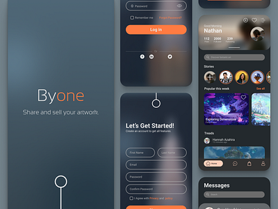 Byone App Design art design mobile ui ux