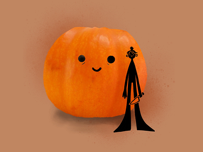 pumpkin 🎃 art. editorial book illustration doodle halloween illustration minimalist procreate pumpkin