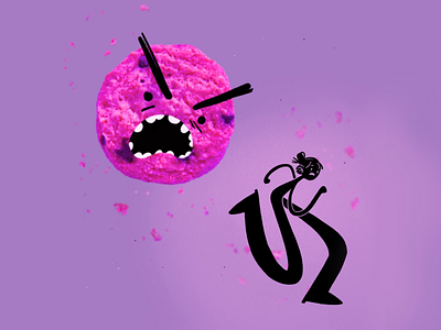 cookie monster 🍪 cookie digital doodle editorial illustration magazine illustration minimal primitive procreate run