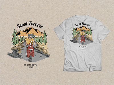 Scoot Forever - Boys adobe illustrator adobe photoshop animation artwork brand branding clothing color design digital drawing illustration logo natural sale scooter tshirt
