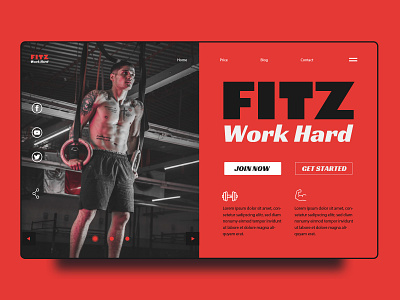 FITZ - A Landing Page Concept design fitness gym landing page design ui web webdesign