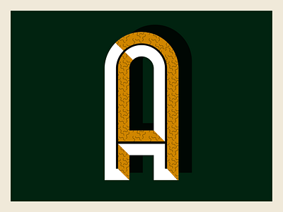 A a alphabet artdeco letter