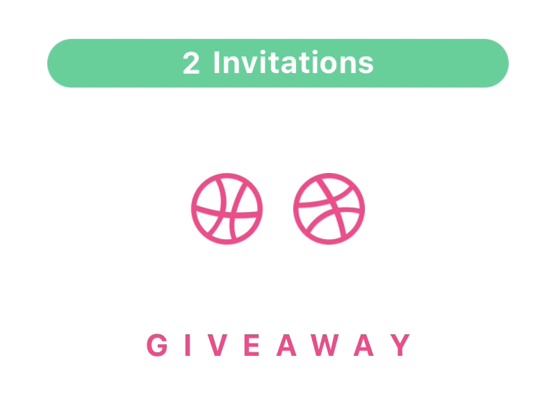 2 Dribbble Invites draft dribbble giveaway invitations invites shot