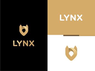 Lynx Limo Hire Brand branding cat design gold icon logo map pins vector