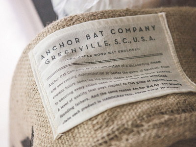 Anchor Bat Co. Packaging