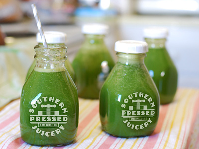 Bottle Concept bottle cute drink fresh green greens greenville juice juicery lid press pressed seal southern straw vintage