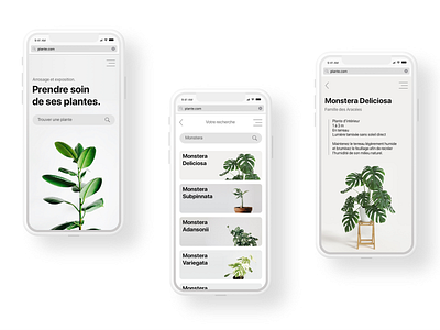 Plants (concept) design illustration ios stephane voisin ui ux web design