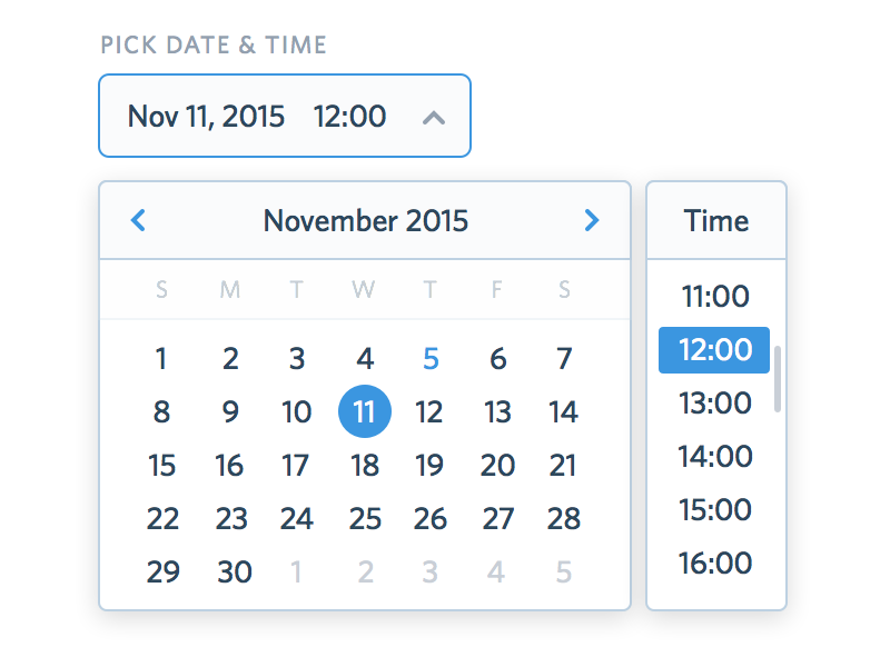 Date & Time Picker Concept by Hardik Pandya on Dribbble