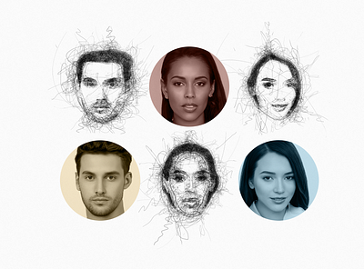 People: Made by AI artificial intelligence drawing face faces generative generative art illustration machine learning ml