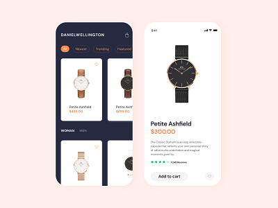 Watch app andoid android app design app app design clean ui illustration ios mobile design mobile interface online shopping online store ui user interface design ux watches