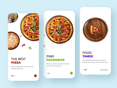 Pizza App ( On Boarding Screen ) android app design app app design design design app interaction design ios app ios app design minimal typography ui user experience user interface user interface design ux
