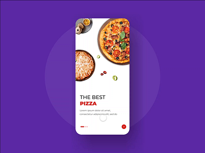 Pizza App ( On Boarding Screen ) animations clean design food and drink food app interaction interaction design interactive interface ios ios app minimalism onboarding pizza prototyping ui user experience user interface user interface design userinterface