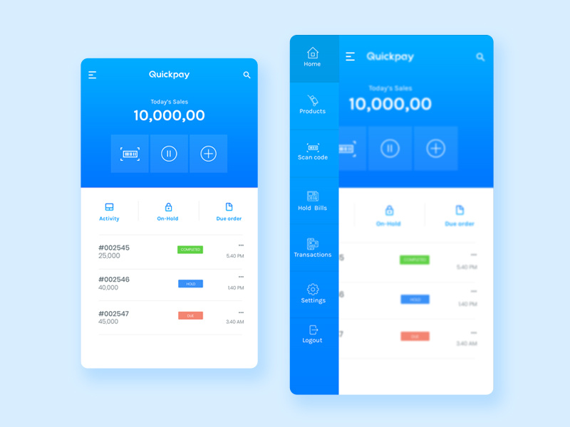 Quickpay pos sale of point payment app ipad invite giveaway ecommerce checkout cart