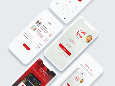 Iqrab App animation colors design foodapp ios iphonex login menu profile screen splash ui