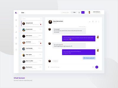 Chat/Messenger - Web App admin app b2b chat bubble conversation crm experience filter group chat inbox inspiration interface messaging messenger onboarding profile saas search user web