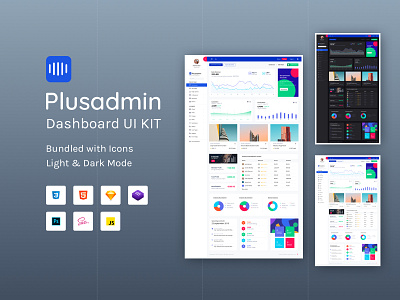 Plusadmin dashboard admin panel animation bootstrap 4 butter cards chart clean dark ui dashboad graph icon notification todolist typography ui ui component uikits user interface ux webapp