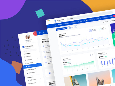 Plusadmin Dashboard admin dashboard app bootstrap 4 button cards chart clean forms product profile table todolist typography ui ui ux ui component ux webapp website widget