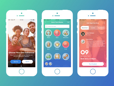 Affynity Iphone Screens by zayeem on Dribbble