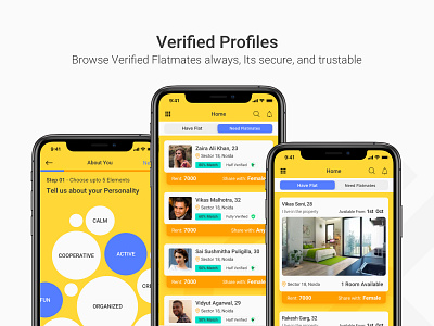 ShareSpace app blue buy design flat flatmate ios mobile app design rent room roommate ui ux zayeem