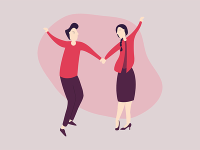 Cute couple in love ❤️ animation character clean debut design flat gif illustration illustrator minimal motion pattern vector video
