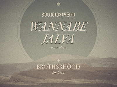 Escola Do Rock: Wannabe Jalva bodoni condensed grain typography vintage