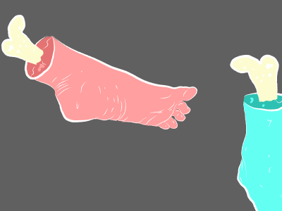 Feetish bones feet fingers foot illustration