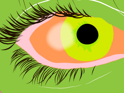 Eye see green close up eye green illustration