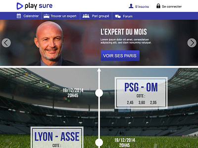 Homepage Play sure foot football homepage sport webdesign