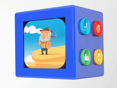 Revolo - GIF blue cube fdj game games gif lottery sheep video videogames
