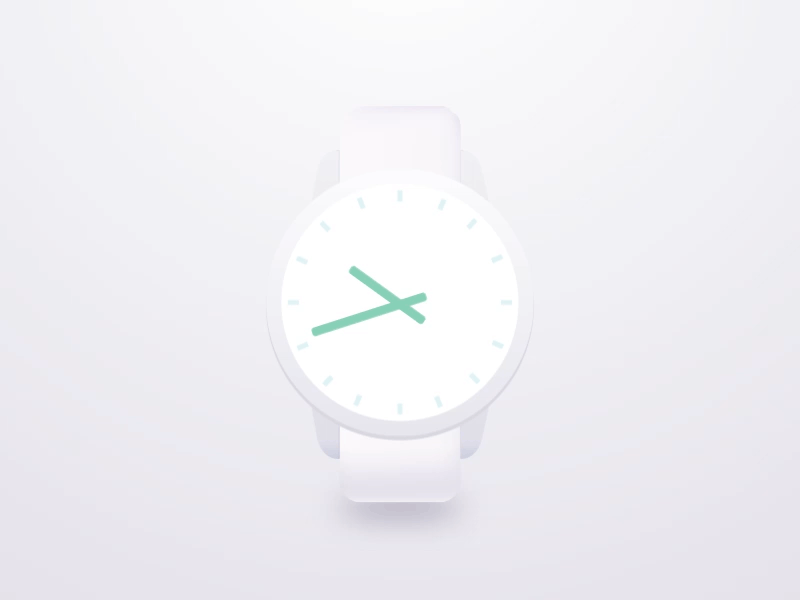 Its Time animation clay object light loading motion design rapidgems smart watch tick tock watch