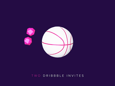 Two Invites 3d animation basketball blender 3d dribbble invite invites motion design