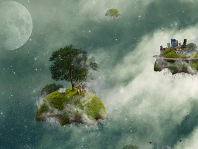 Social Media Digital World social media print photomanipulation worlds floating digital strategy