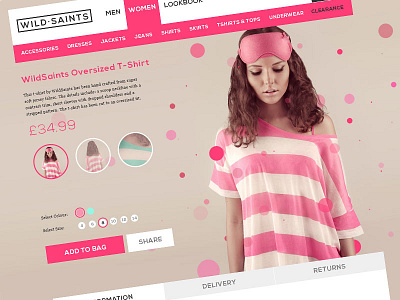 WildSaints clothing design ecommerce fashion pink shop web website