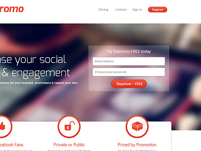 SoPromo-Large clean competition competitions marketing red responsive social white