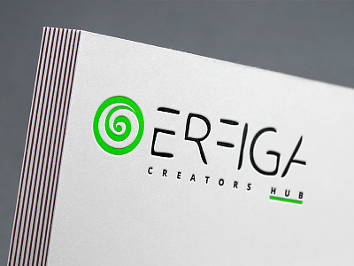 Erfiga - Creators Hub Logo anagram creators hub erfiga feriga koru logo