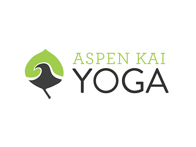 Aspen Kai Yoga Logo aspen leaf logo yoga