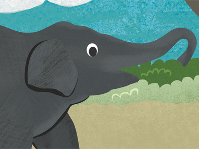 Puzzle for Niece elephant illustration puzzle texture