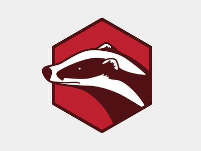 Badger Icon badge badger icon red