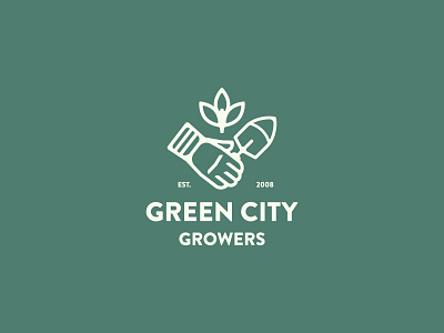 Green City Growers Logo design illustration local business logo