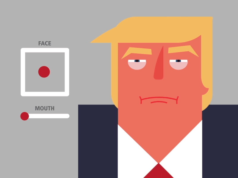 Trump Rig after effects animation 2d headrig joysticks motion rig rubberhose sliders