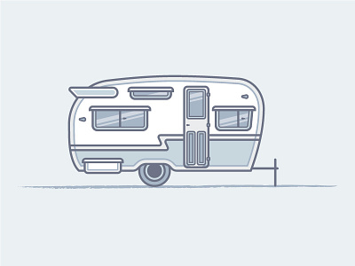 Camper camper camping illustration trailer vector