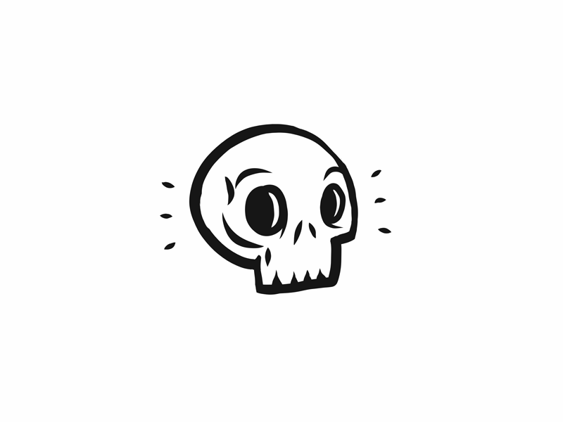 Skull gif animation drawing gif hand drawn ink pen photoshop sketch skull spoopy
