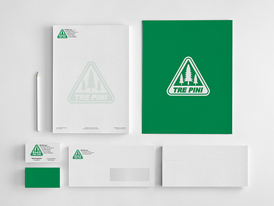 Tre Pini Corporate Identity branding business card corporate corporate identity design envelope graphic graphic design identity layout paper