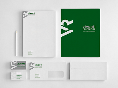 Viventi Rosmundo branding business card corporate corporate identity design envelope graphic graphic design identity layout paper