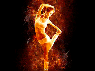 She is so hot! adobe animation burning dancer design fire flash graphic design web design