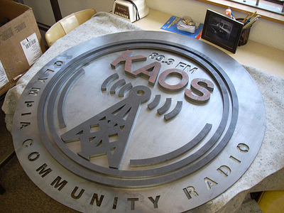 KAOS Radio Sign Design