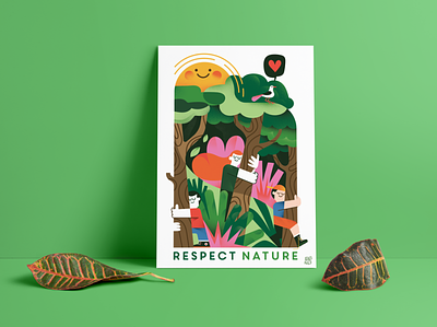 Respect nature art characterdesign characters color design digital drawing fonzynils illustration illustrator